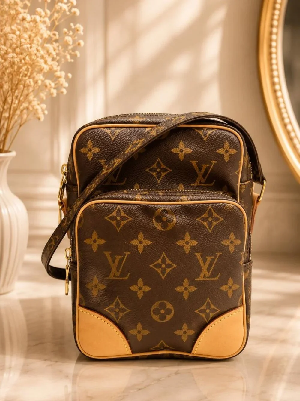 Authentic Louis Vuitton Monogram Amazone Crossbody Bag Vintage Shoulder Bag